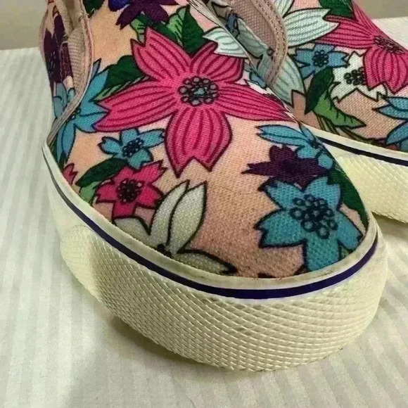 Nike Toki Aloha Pink Floral Slip-On Sneaker 7 Boardwalk Chic Coastal Sporty Vaca - Picture 15 of 16